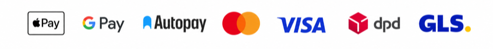 Apple Pay, Google Pay, Autopay, Mastercard, Visa, DPD i GLS