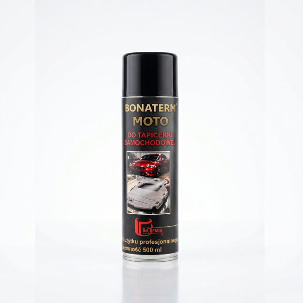 Klej tapicerski w sprayu BONATERM MOTO do podsufitki i tkanin samochodowych 500 ml