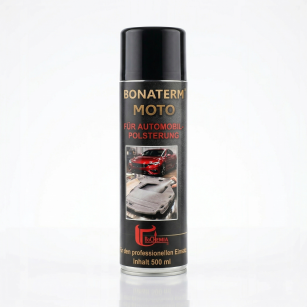 Klej tapicerski w sprayu BONATERM MOTO do podsufitki i tkanin samochodowych 500 ml