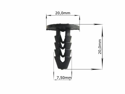 MOCOWANIE PODPINKI POKRYWY SILNIKA fi 7.5mm