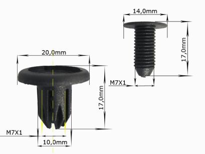 KOŁEK ROZPOROWY fi 10mm 50 szt.